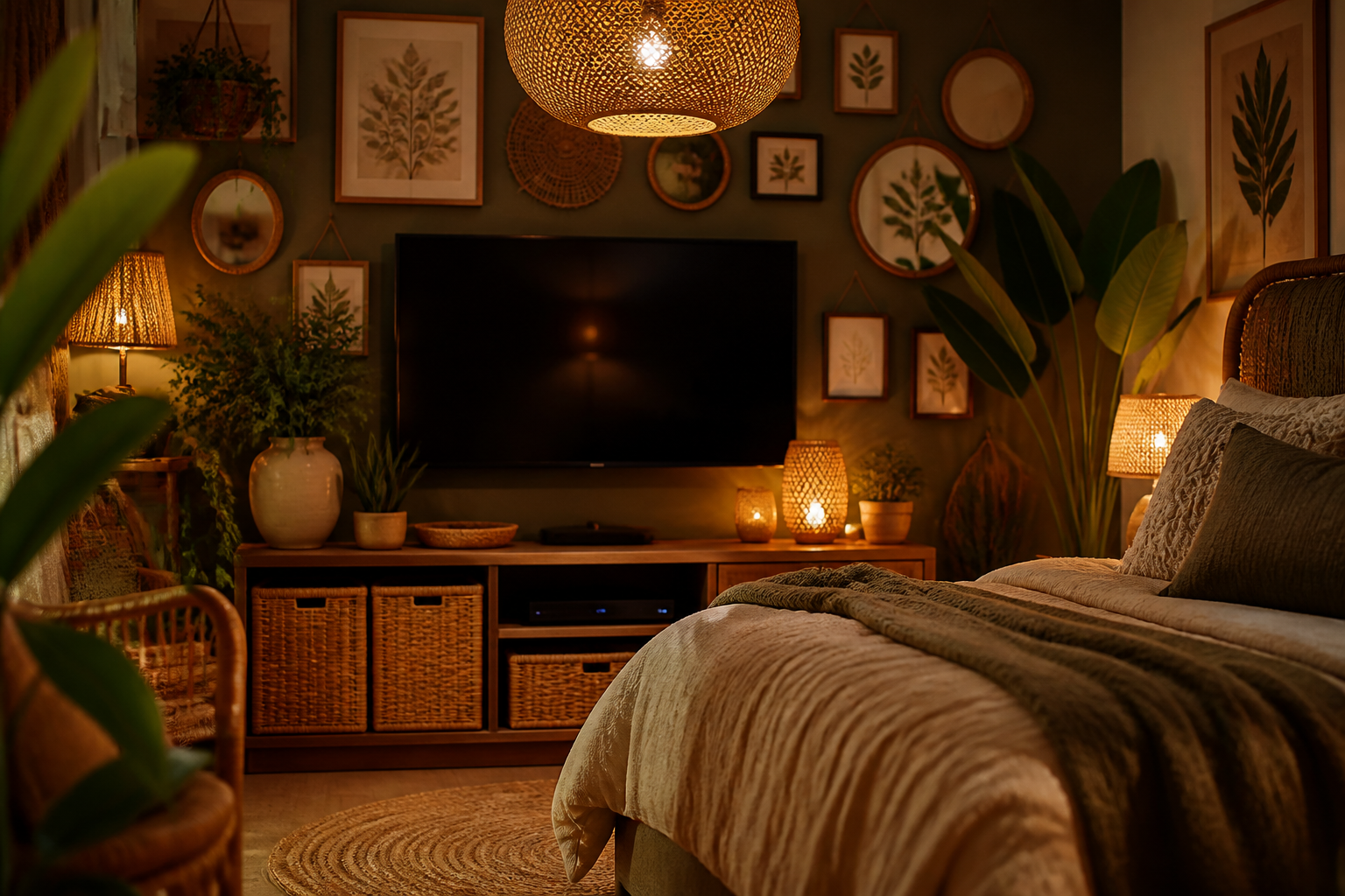 11 Tv Styling Ideas for a Beautiful Boho Bedroom Setup: Chic Transformations