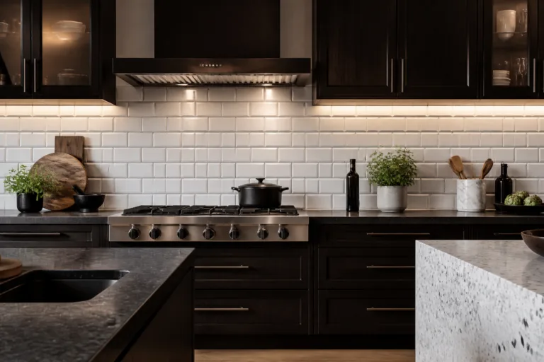 11 Kitchen Backsplash Ideas That Pair Perfectly with Dark Countertops Perfect Match