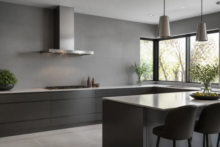 11 Large-Format Grey Backsplash Tile Ideas for Minimalist Kitchens That Wow