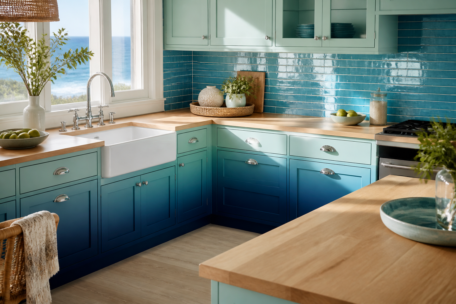 11 Elegant Coastal Blue Kitchen Decor Ideas for a Beachy Feel: Coastal Chic