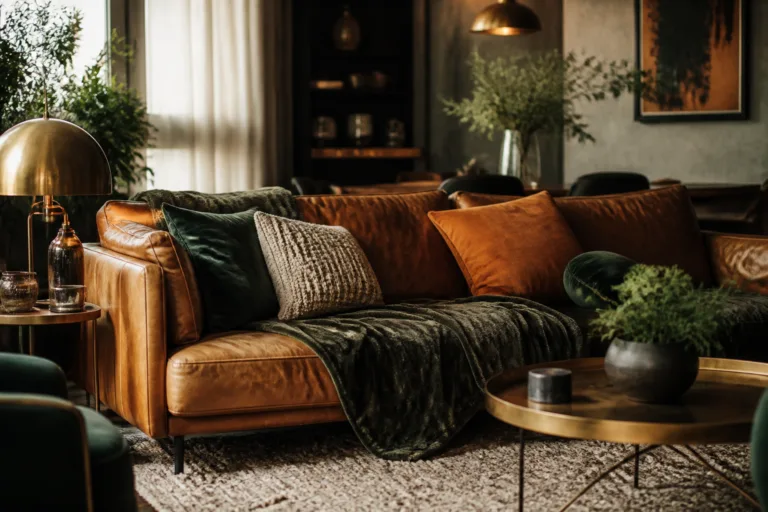 11 Cognac Leather Sofa Styling Ideas for Living Room That Wow