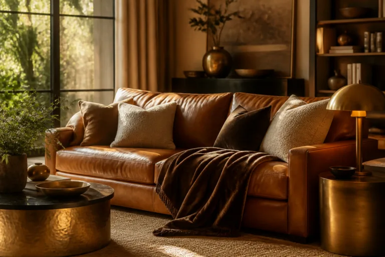 11 Living Room Ideas Inspired by Cognac Leather Sofas You’Ll Love