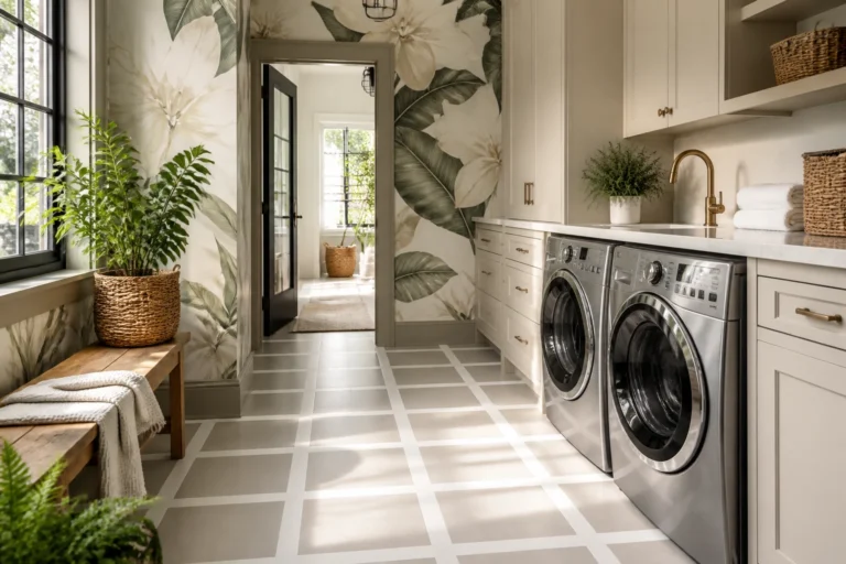 11 Laundry Room Wallpaper Ideas That Instantly Upgrade Blank Walls: Easy, Bold & Chic