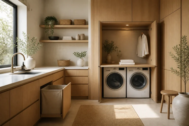 11 Japandi Laundry Room Ideas That Blend Warmth and Simplicity: Cozy Yet Minimal