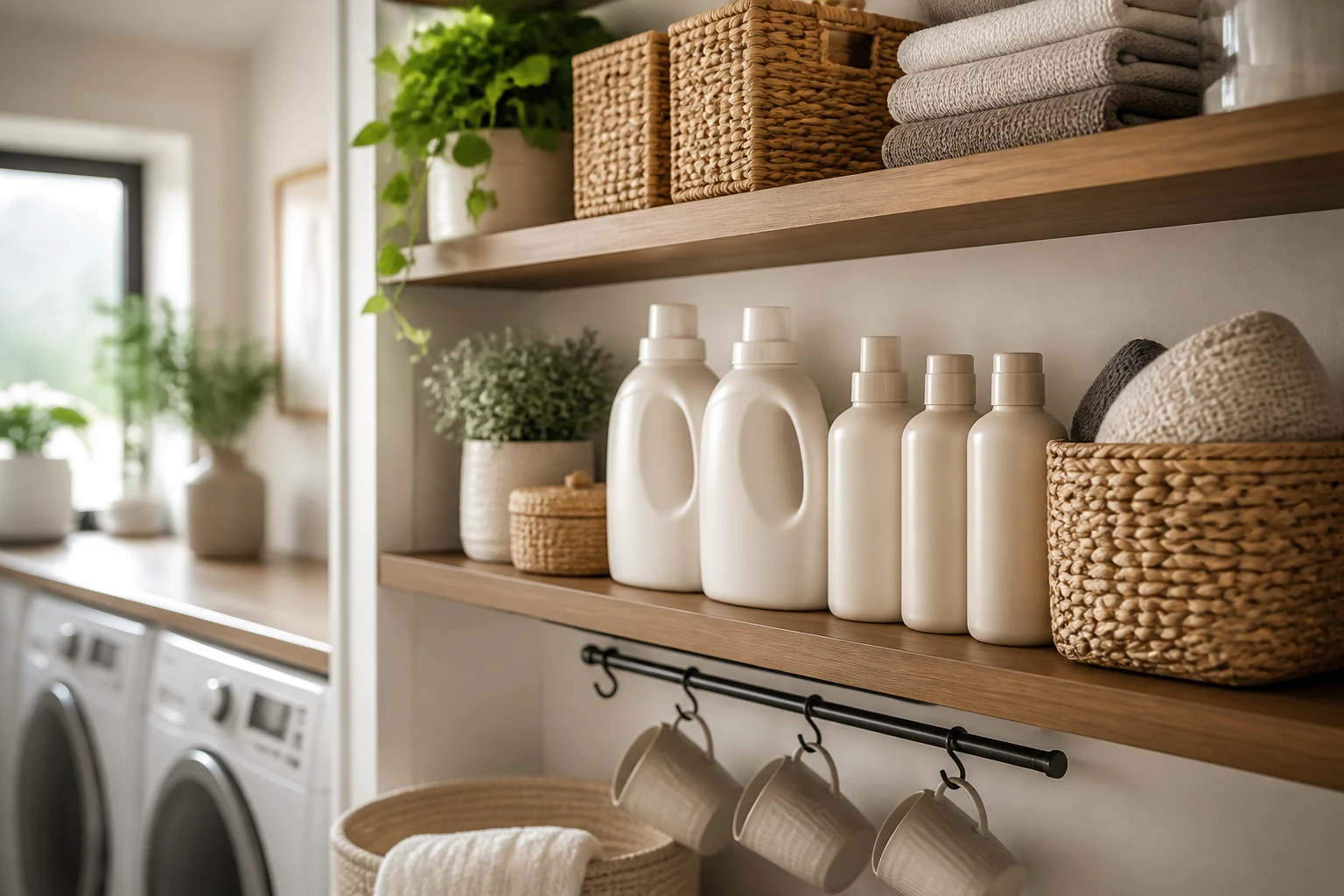11 Laundry Room Shelf Ideas for Apartments and Condos: Chic