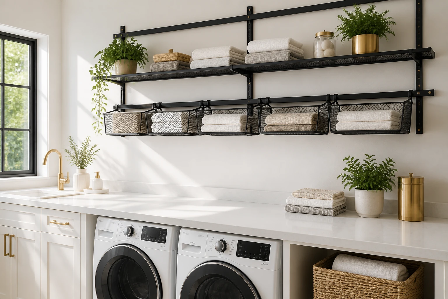 11 Shelf Ideas Above the Laundry Counter for Extra Storage: Brighten Your Space
