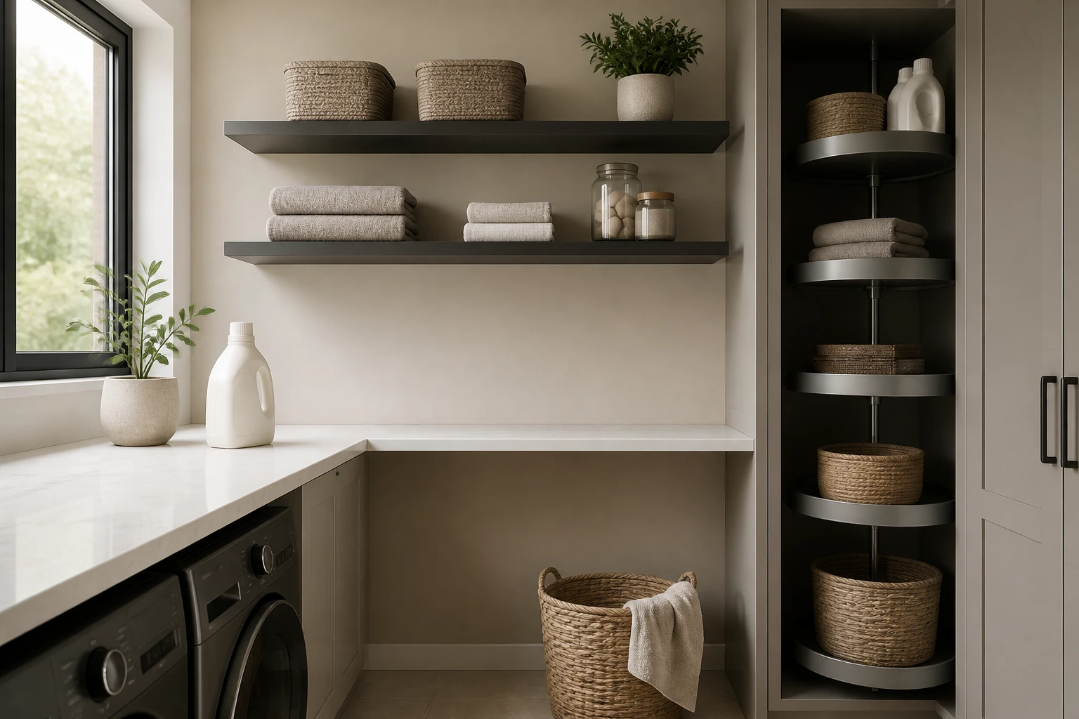 11 Elegant Shelf Layouts for Modern Laundry Room Designs: Luxe Ideas