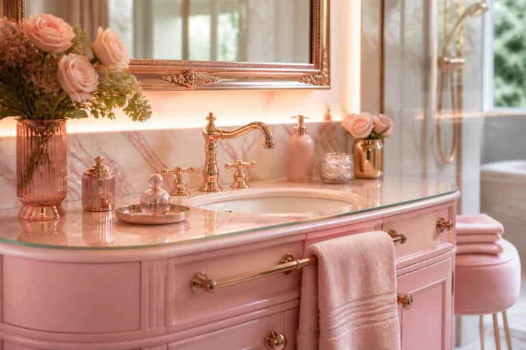 11 Girly Bathroom Vanity Ideas for a Glamorous Look: Glam Up Quick