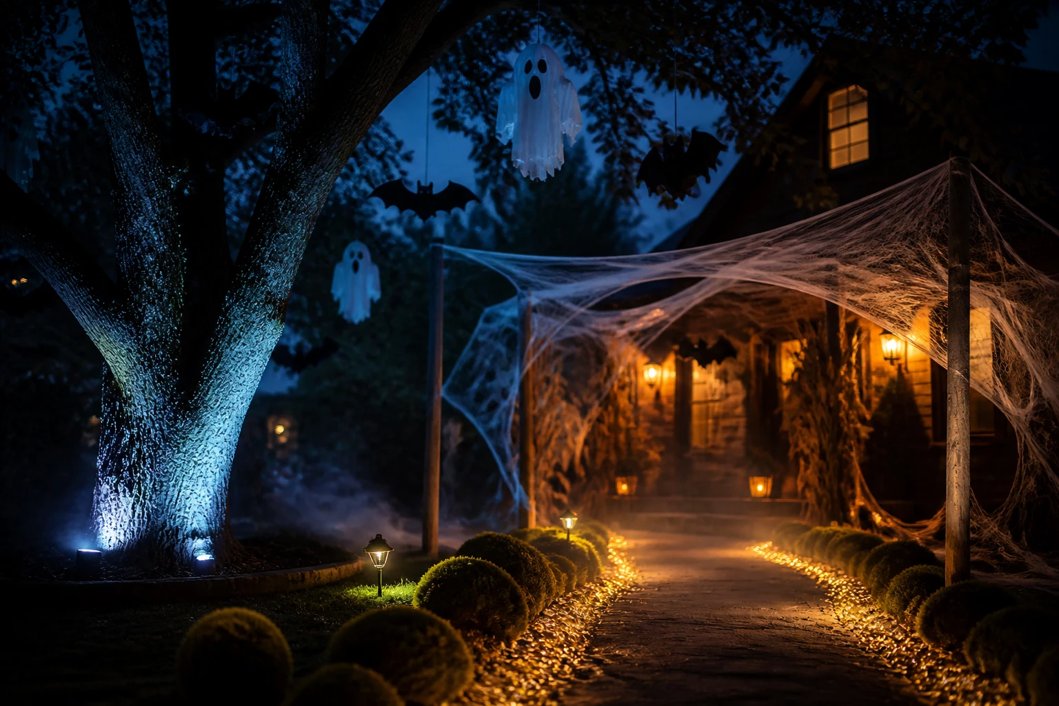 11 Outdoor Halloween Decor Ideas for Trees, Walkways, and Yards That Wow