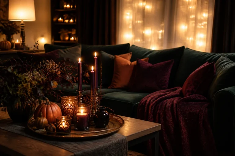 11 Halloween Living Room Aesthetic Ideas for a Cozy Fall Home: Cozy Glow Edition